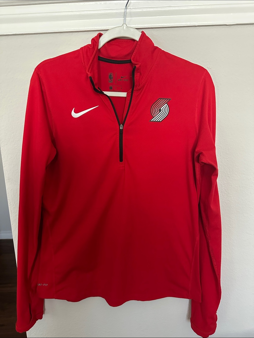 Nike Women’s Red Portland Trail Blazers Quarter-Zip Pullover
